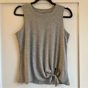 NEW BEYOND YOGA XS Gray Tank Top with knot at waist, butter soft